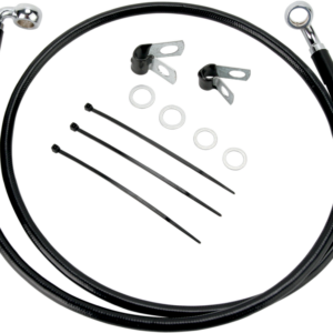 Brake Line - Front - Black - +8"- FXDL '01-'05
