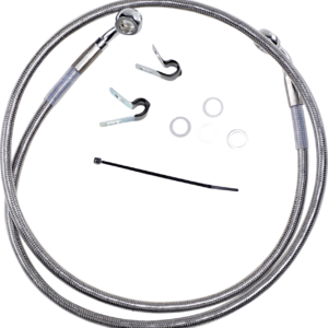 Brake Line - Front - +4" - Stainless Steel - XL