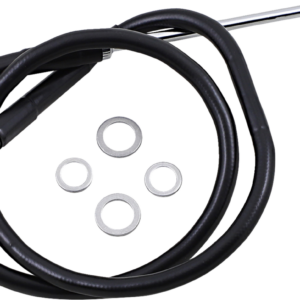 Brake Line - +2" - Black - '15-'17 Softail