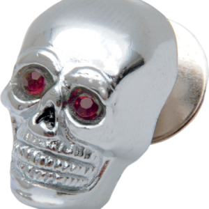 Skull with Red Eyes - Small - Chrome