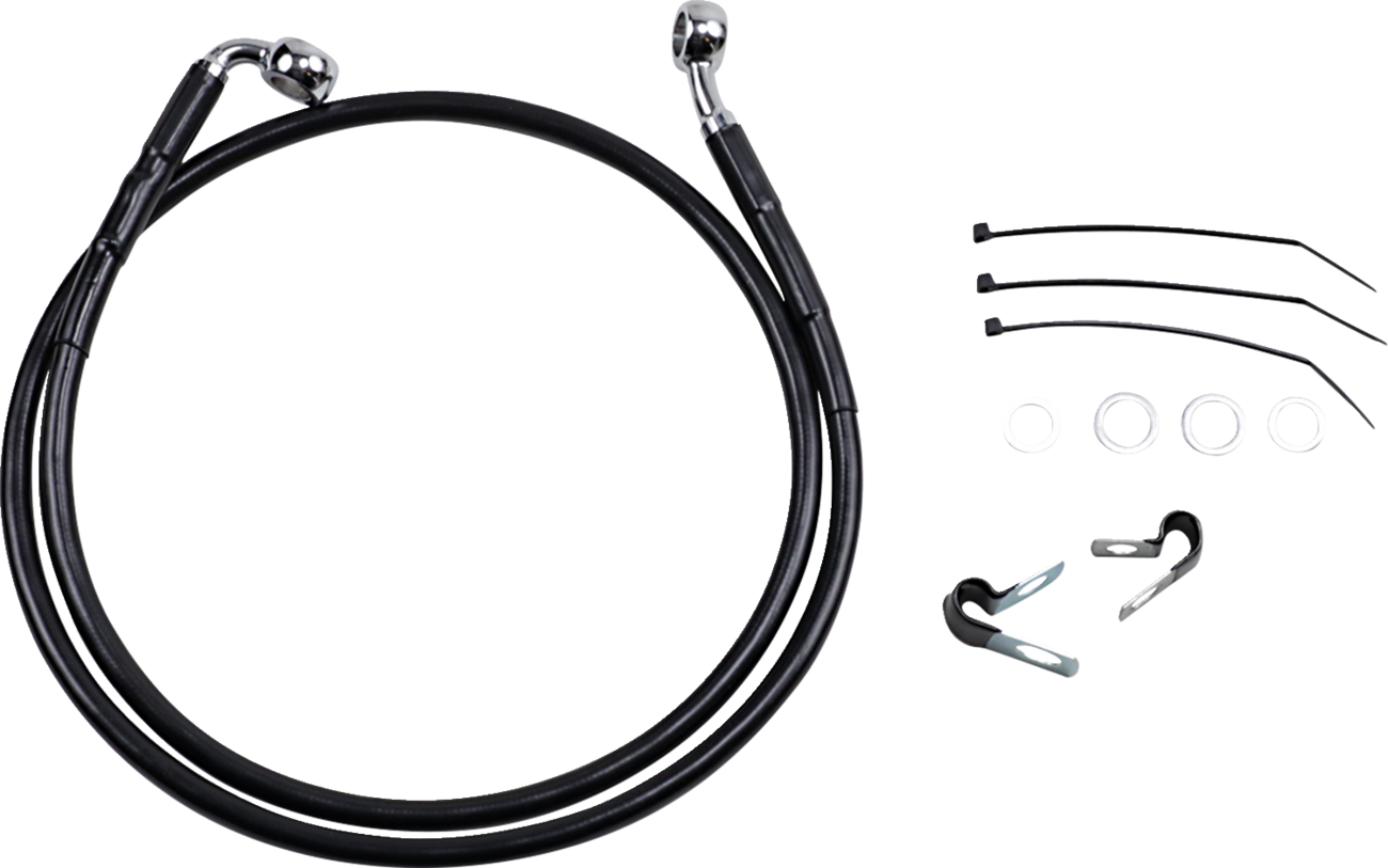 Brake Line - Front - Black - +4" - FXD '00-'05