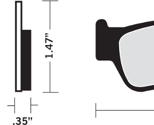 Organic Brake Pads - Street 500/750 XG