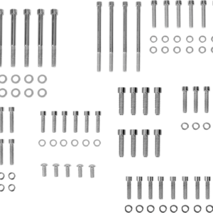 Bolt Kit - Engine - Smooth/Socket-Head - Chrome - M8