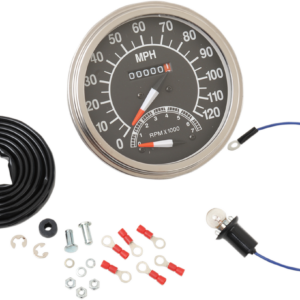 5" MPH FL-'68-'84 Style 1:1 Speedometer with Tachometer - Black Face