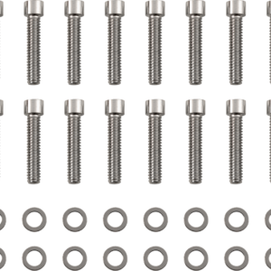 Bolt Kit - Rocker Cover - Smooth/Socket-Head - Chrome - M8