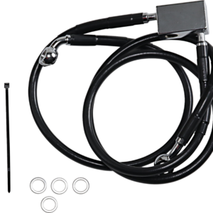 Brake Line - Rear - Black - +3" - Softail '00-'03