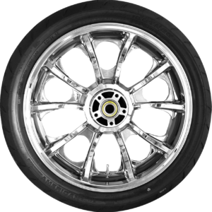 Largo Rear Wheel - Chrome (18") | Dunlop AE2 Tire (180/55B18)