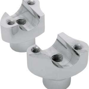 Forged Aluminum Handlebar Risers - Straight - 1.7" - Chrome
