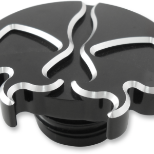 Gas Cap - Non-Vented - Split Skull - Black