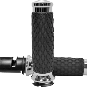 Diamond Contour Grips - Chrome - TBW