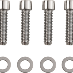 Bolt Kit - Transmission Bearing Housing - Smooth/Socket-Head - Chrome - M8