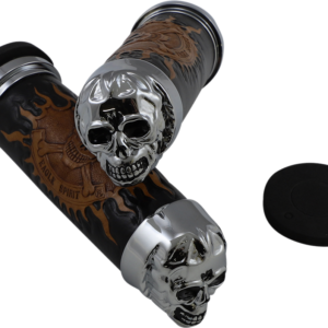 Skull Grips - Plain Eyes - Chrome