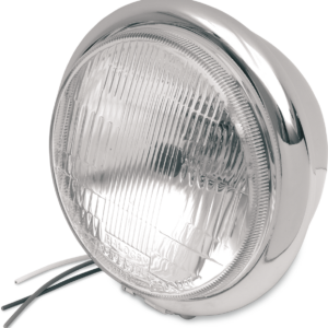 Bottom Mount H4 Headlight - 5-3/4" - Chrome