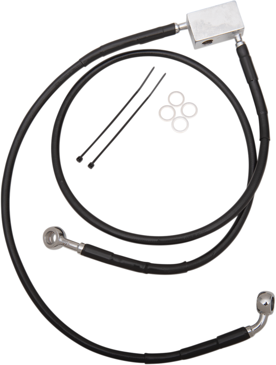 Brake Line - Front - Black - +2" - Softail '00-'03