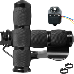 Heated Grips - Air Cushion - Throttle Boss - Metric - Black