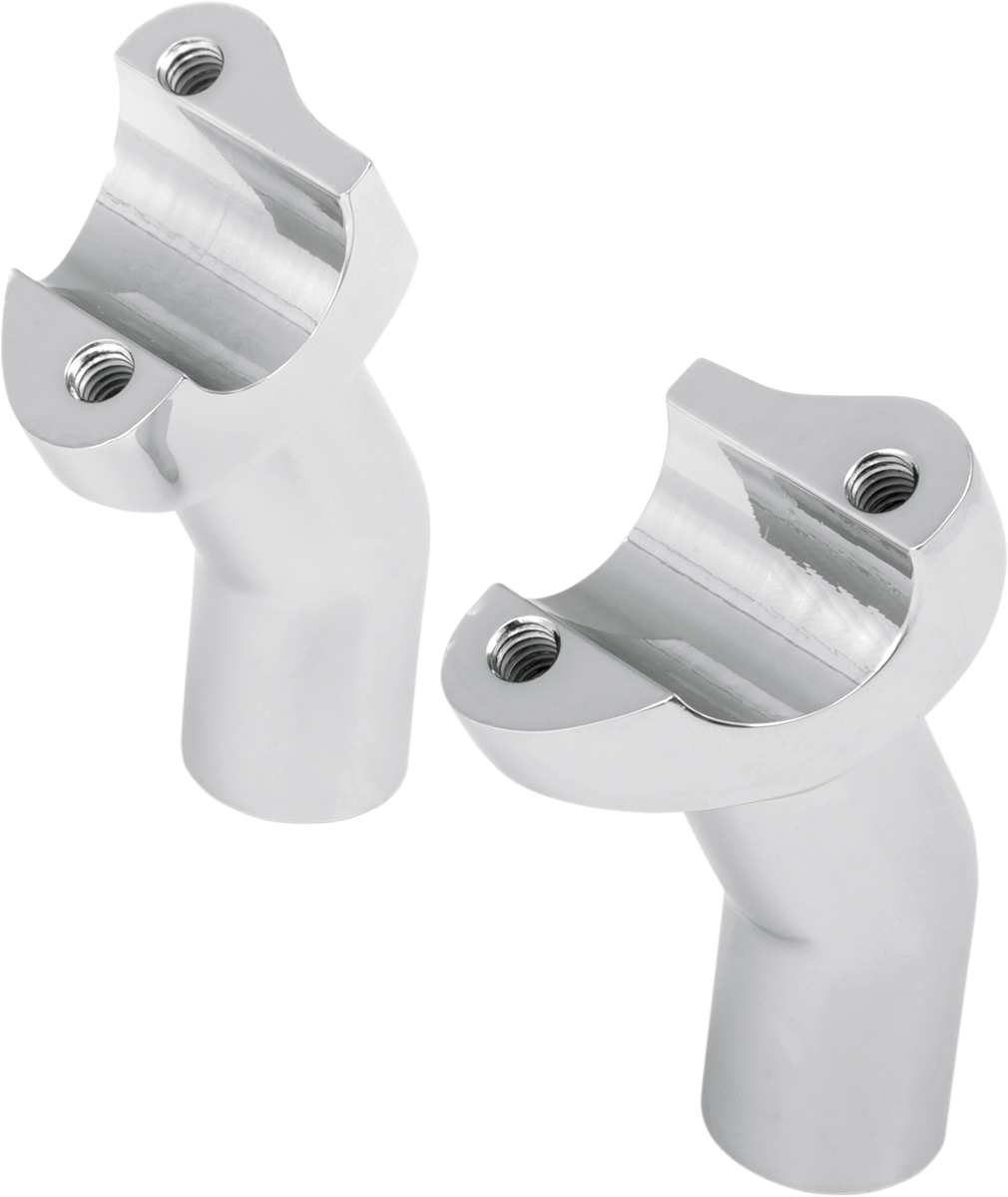 Forged Aluminum Handlebar Risers - Pullback - 3-1/2" - Chrome