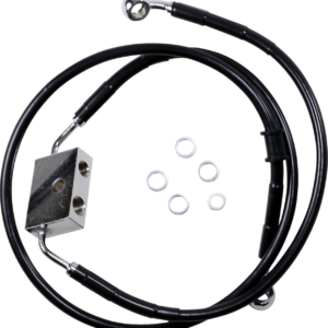 Brake Line - Front - +12" - Black - XL