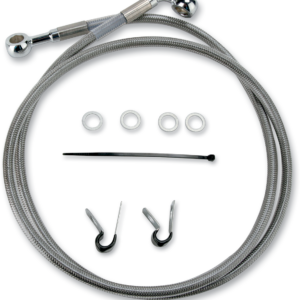Brake Line - Front - +2" - Stainless Steel - XL