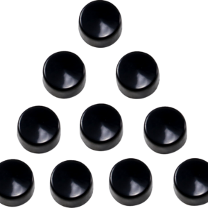 Bolt Covers - Hex - 1/2" - Black - 10 Pack