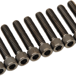 Bolt Kit - Cam Cover - Knurled/Socket-Head - Black/Chrome - M8