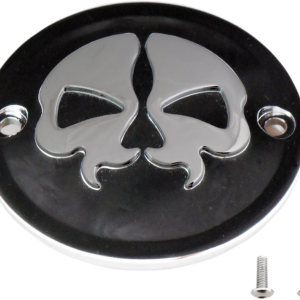 Points Cover - Black - Chrome Skull - 2 Hole
