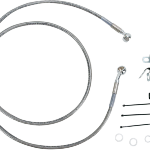 Brake Line - Front - +8" - Stainless Steel