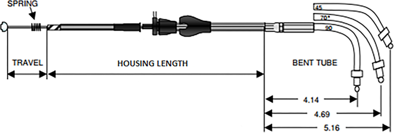 Stainless Braided Idle Cable - Cruise - 38-7/8"