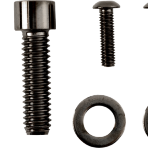 Bolt Kit - Rear Brake Control - Smooth/Socket-Head - Black/Chrome - M8