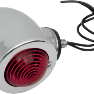 Bullet Light - Bottom-Mount - Red Lens - Chrome