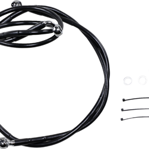 Brake Line - Front - Black - +10" - FXDF '12-'17