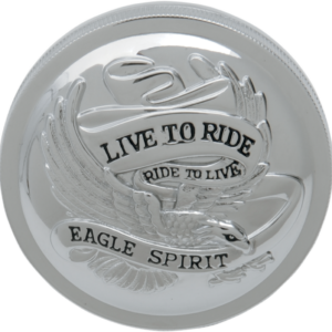 "Live to Ride" Gas Cap - Vented - Chrome