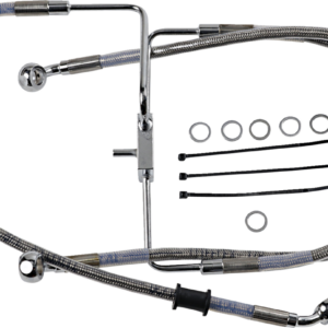 Brake Line - +4" - Stainless Steel - XL