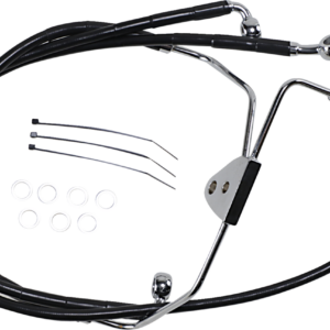 Brake Line - Front - Black - +8"