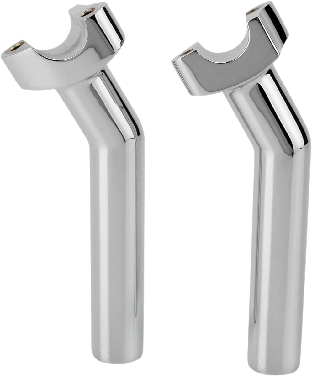 Forged Aluminum Handlebar Risers - Pullback - 6-1/2" - Chrome