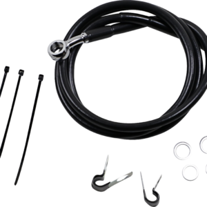 Brake Line - Front - Black - +2" - '99-'07 FXST