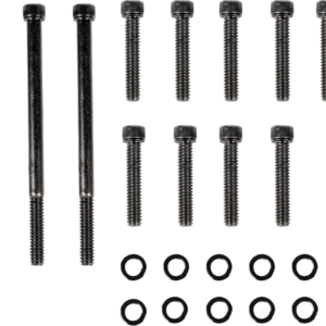 Bolt Kit - Outer Primary - Knurled/Socket-Head - Black/Chrome - M8