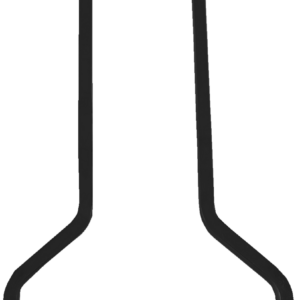 Square Sissy Bar - Tall - Black - 15.5" H x 11" W