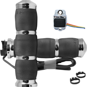 Heated Grips - Air Cushion - Metric - Chrome