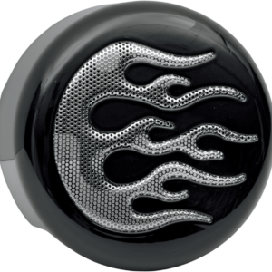 Horn Cover - Black with Chrome Flame