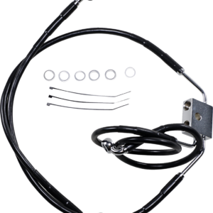 Brake Line - Front - Black - +6" - FXDF '12-'17