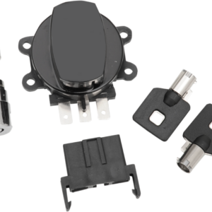 Side Hinge Ignition Switch with Fork Lock - Gloss Black