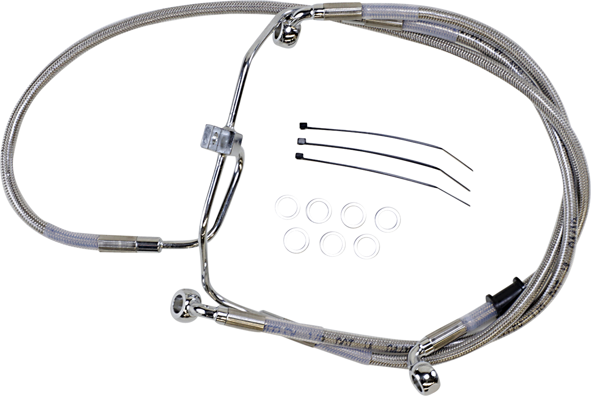 Brake Line - +8" - Stainless Steel - FXDF '08-'17