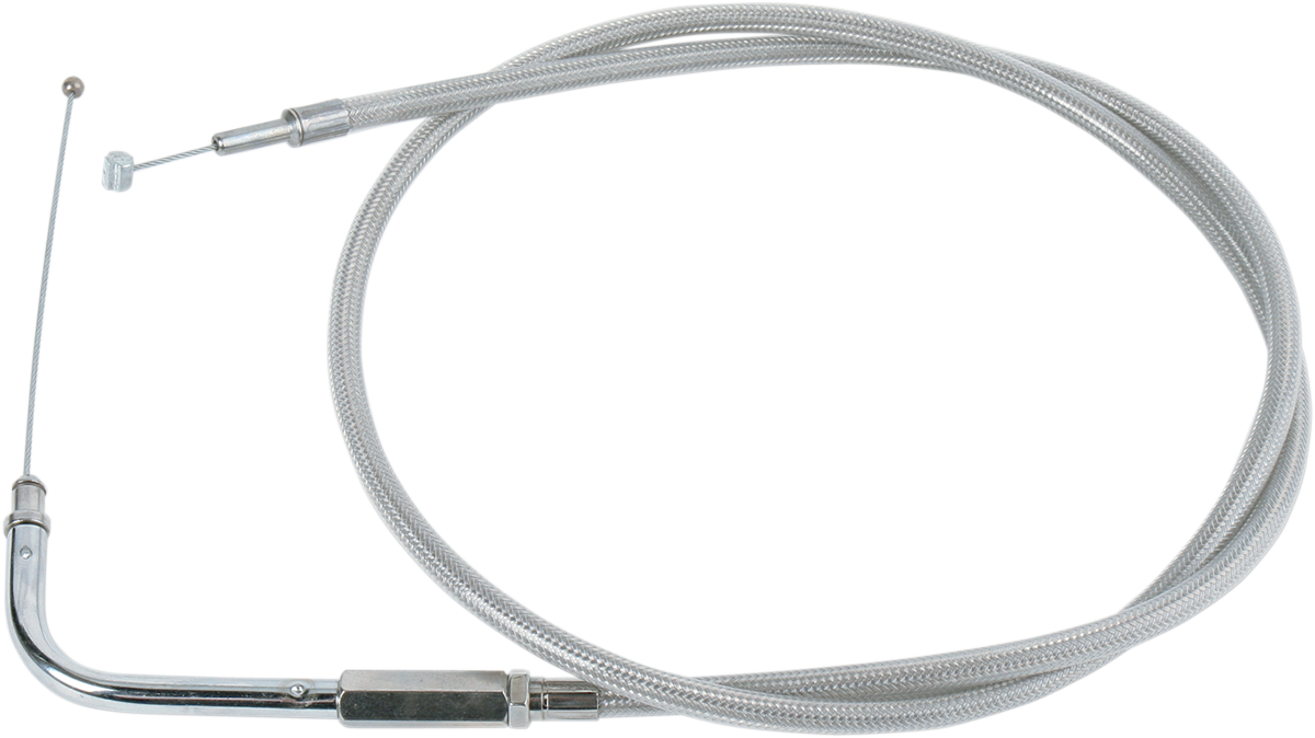 Stainless Braided Throttle Cable - 39-1/2"