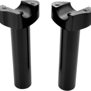Forged Aluminum Handlebar Risers - Straight - 5-1/2" - Black