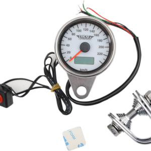 Programmable Mini Electronic Speedometer with Odometer/Tripmeter - 2.4" - Black
