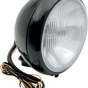 7" Smooth Headlight - FLST - Black