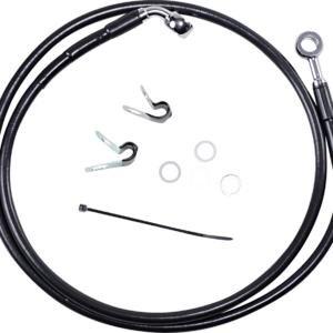 Brake Line - Front - Black - +8" - '04-'10 XL