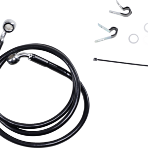 Brake Line - Front - Black - +4" - XL