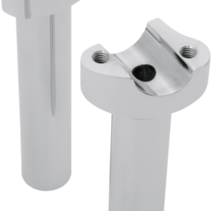 Forged Aluminum Handlebar Risers - Straight - 6-1/2" - Chrome