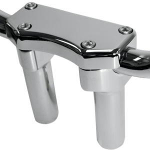 Handlebar Riser & Top Clamp Kit - 4" - Buffalo - Chrome